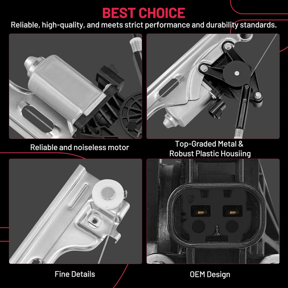 Front Driver Side Window Regulator w/ Motor For 07-14 GMC Sierra Chevy Silverado Foto 2 de 4