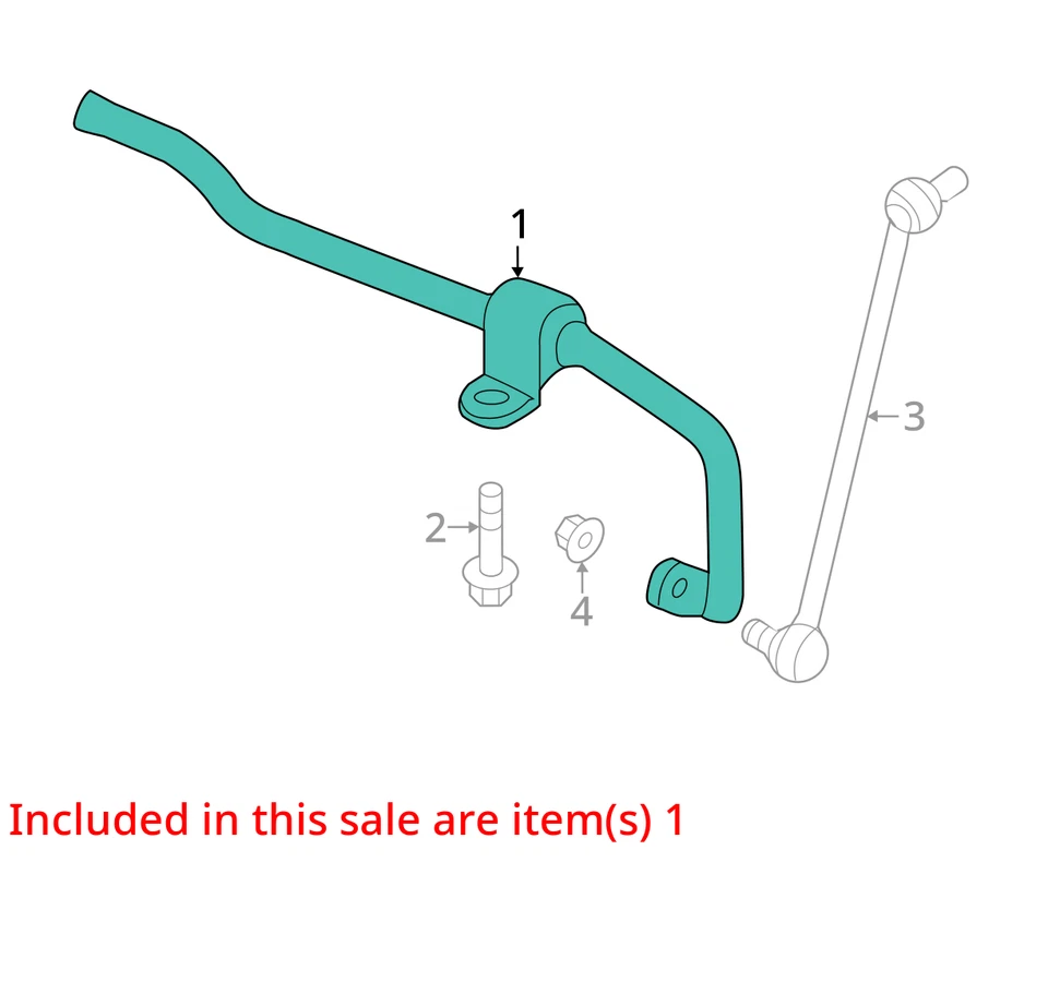 2019 Volkswagen Jetta GLI FWD Front Stabilizer Bar OEM 49K Miles - LKQ361081794 - Image 4 of 4