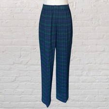 Vintage Deadstock 70  s Plaid Crop High Waisted Pant