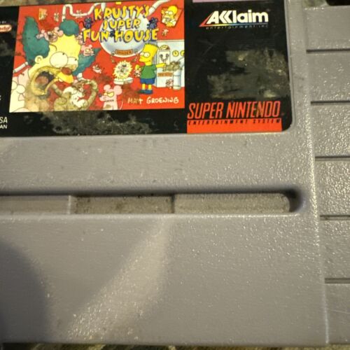 Krusty's Super Fun House Super Nintendo SNES OEM Authentic Game Cartridge Tested - Picture 4 of 9