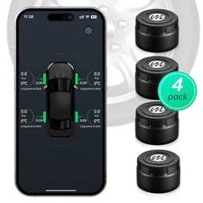 Moman Car TPMS Sensors Set of 4 Tire Pressure Monitoring System For RV SUV