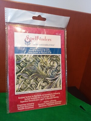 Spellbinders Unique 3D Embossing Folder Ornamental Swirls Bossabilities E3D-005