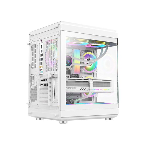 GameMax Hype White Mid-Tower ATX Gaming PC Case - White - Picture 9 of 19