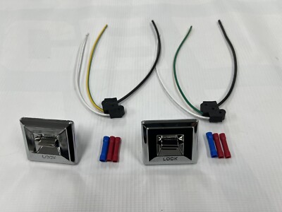 GM Power Door Lock Switch Pigtail Plug And Switch C10 K5 Chevy 1981-1991 Set