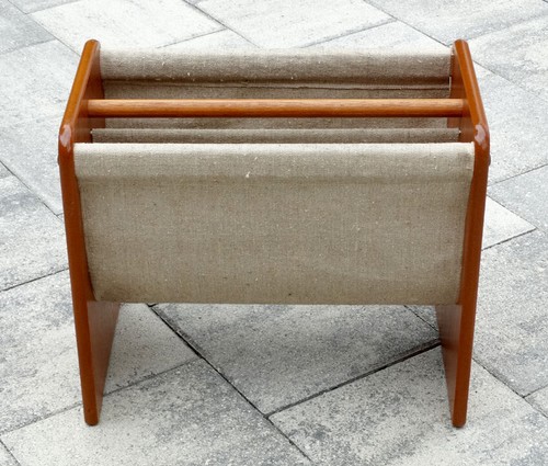 Vintage MODERNIST Teak DANISH MODERN Magazine Rack Holder / MID-CENTURY Eames - Picture 4 of 6