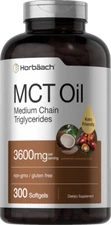 MCT Oil Softgels 3600 mg | 300 Softgels | Coconut Oil Pills | Keto | by Horbaach