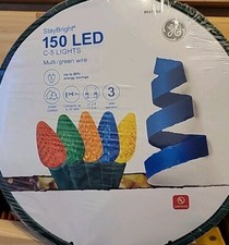 GE StayBright 150-Ct 37.2-ft Constant Multicolor C5 LED Christmas FACETED Lights