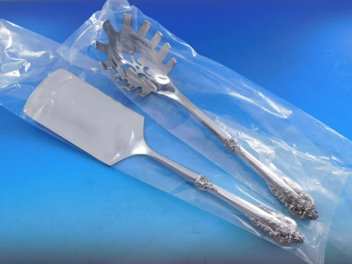 Grande Baroque by Wallace Sterling Italian Pasta Server Set 2pc HHWS Custom