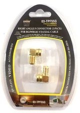 2pc 90 Degree Right Angle Gold Plated F RG59 RG6U Coaxial Coax Connector Adapter