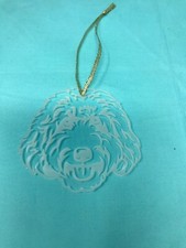 3" Acrylic Labradoodle Dog Head Ornament