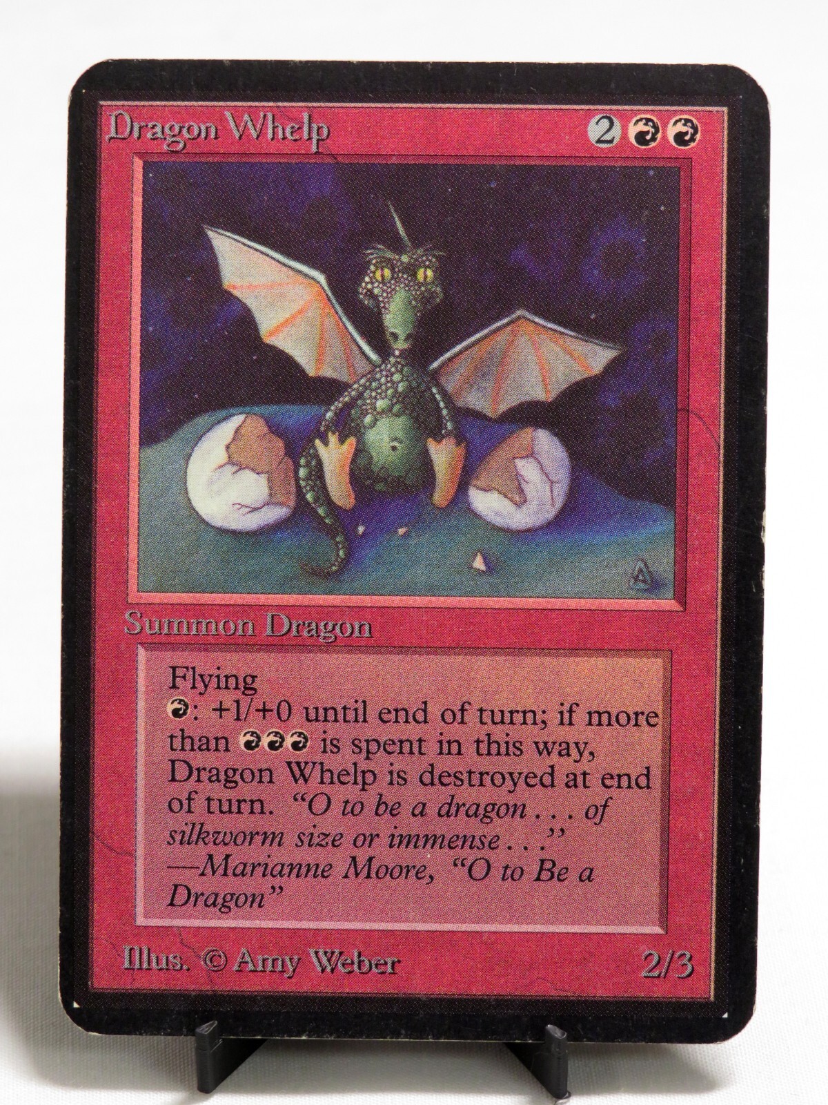 MTG Magic The Gathering Dragon Whelp Alpha Card 36513-14