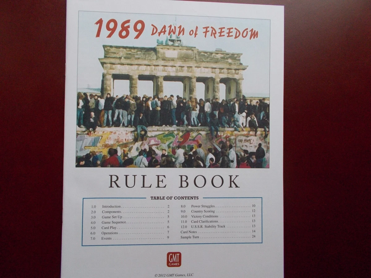 1989 Dawn of Freedom 2012 Edition Unpunched Unpunched GMT Card Driven Game. eBay 1989 Dawn of Freedom