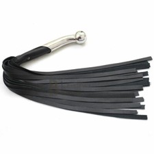 Real Genuine Cow Hide Leather Flogger Steel Handle Heavy Duty 25 Falls
