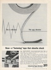 1963 3M Industrial Tape Print Ad ~ Double Coated Foam Tape ~ Vintage Tech