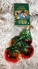 TOMATOES ON VINE - OLD WORLD CHRISTMAS BLOWN GLASS ORNAMENT - NEW W/TAG 28124