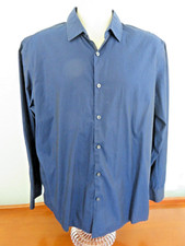 Alfani Men's Dark Blue Long Sleeve Button Down Shirt Size Large