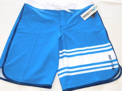 NEW MENS SIZE 32 BLUE WHITE KILLER DANE BOARDWALK BOARD SHORTS TRUNKS