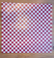 Vtg Red Checkered Gift Wrap One Uncut Sheet Summer Picnic Country