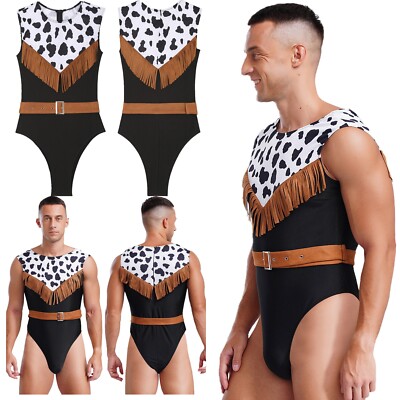 Men Leotard Casual Rompers Vintage Bodysuit Holiday Jumpsuit Fancy Dress Up