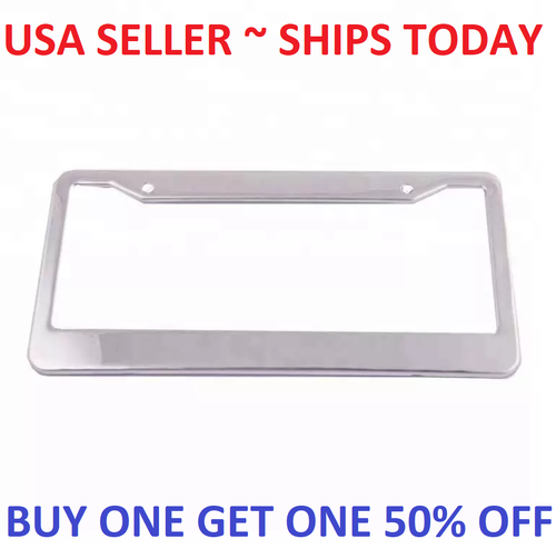 Black License Plate Frame 2X Stainless Steel License Plate Frame - Foto 7