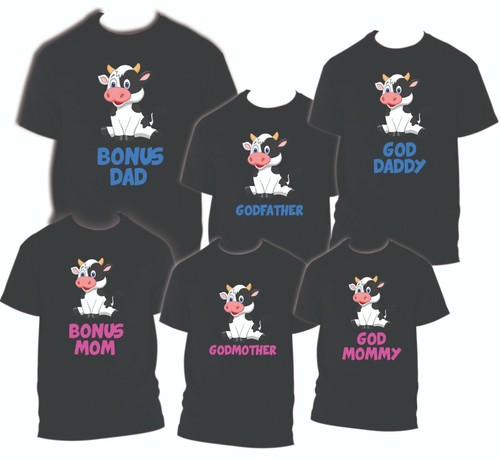 Cow Birthday T Shirt Family matching celebration reunion party tee mom kid Farm - Picture 5 of 11