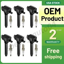 6 Pack Ignition Coils and Spark Plugs For Dodge Charger Jeep Ram Chrysler UF648