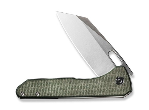 CIVIVI Nugz 14C28N Micarta Green Taschenmesser Flipper Liner Lock - 01WE1329 - Afbeelding 3 van 5