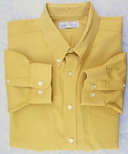 Marks  Spencer XL Men's Light Gold Cotton Dress Shirt 39.99 Free Ship 
