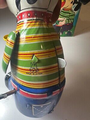 1950 TPS CANDY LOVING CANINE DOG Wind Up Tin Toy Made In 1950 TPS CANDY LOVING CANINE DOG Wind Up Tin Toy Made In
