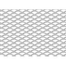 Griglia sportiva rete 100x33 maglia rombo 2x4mm Alluminio satinato