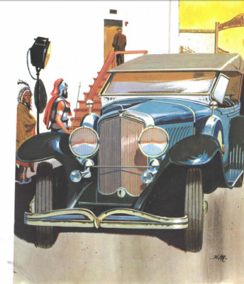 Vintage Duesenberg 1930 Auto Print Measures: 10 /12'' by 8''