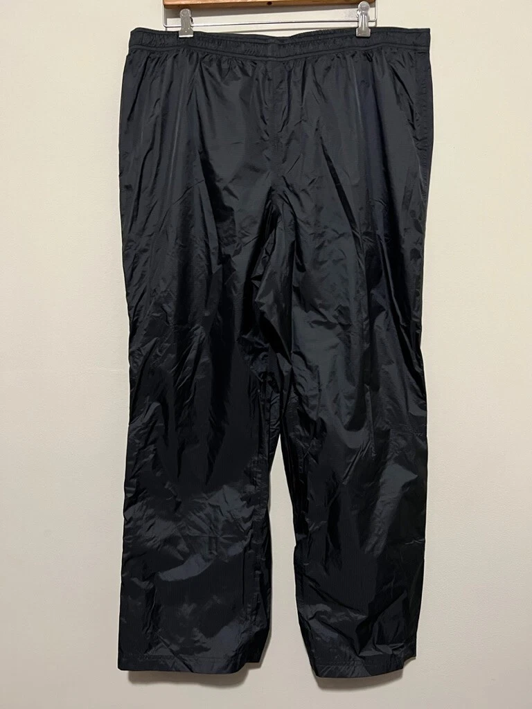 MINT 💦 LL Bean Mens XL Regular Stowaway Nylon Waterproof Pants w/ Zip Ankles 💦