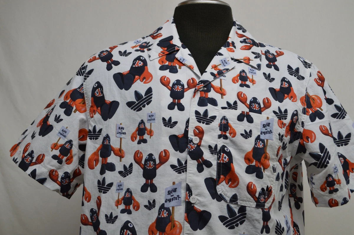 button up adidas shirt