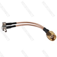 RP-SMA Male to Y Type 2x TS9 Male Splitter Combiner Pigtail RF Cable RG316 25cm