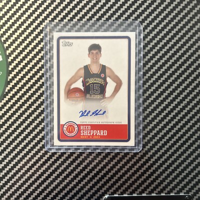 2023 Reed Sheppard Topps McDonald's All American On Card Auto Paper ...