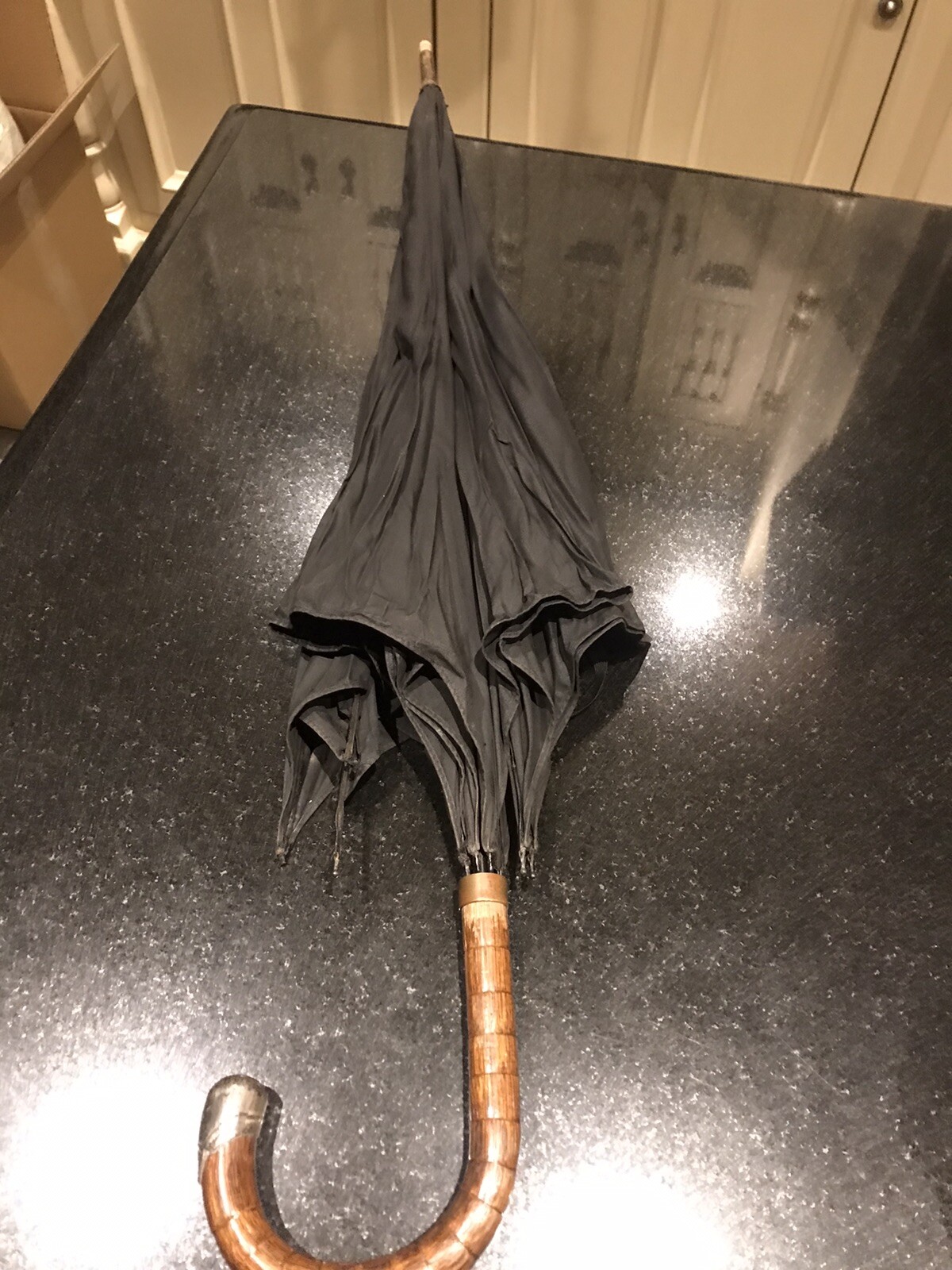 Antique umbrella With Silver Hallmarked Tip for spares And Repairs eBay