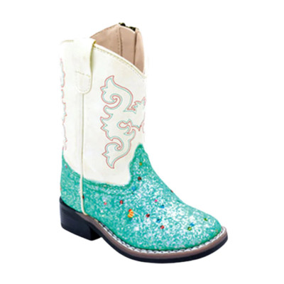 VB1086 Old West Toddler Turquoise Glitter Cowboy Boots NEW