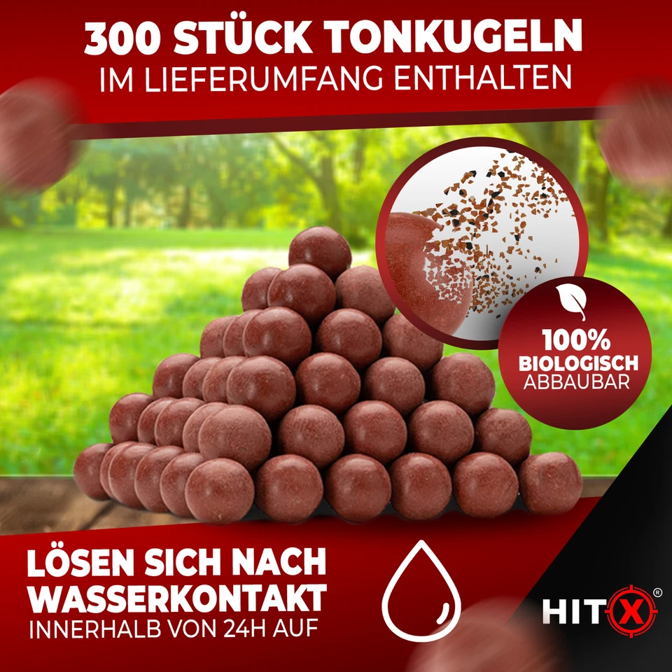HITX Steinschleuder Zwille mit Gummibänder und 300 Tonkugeln Slingshot Schleuder - Bild 4 von 4