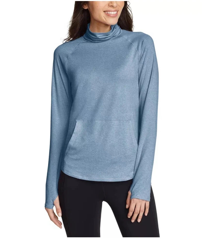 Eddie Bauer Women's Funnel Neck Long Sleeve Top UPF 50+ Sun Protection,  XL