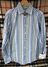 Robert Graham Multicolor Striped Long Sleeve Button Up Flip Cuff Shirt 15.5 M
