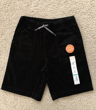 NWT Boys Jumping Beans Twill Solid Black Drawstring Shorts: size 5