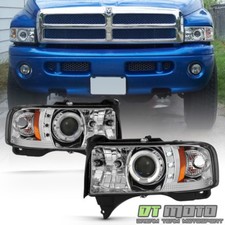 1994-2001 Dodge Ram 1500 1500 2500 Led Halo Projector Headlights Wcorner Signal