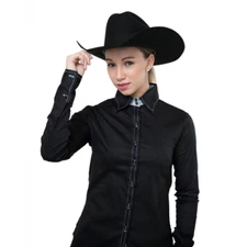 Buck Stitch Button Down Show Shirt Ladies Western Show