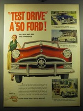 1950 Ford Cars Ad - Test Drive A 50 Ford