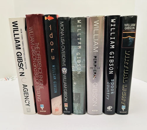 William Gibson 8 Book Hardcover Lot - Idoru Agency Peripheral Mona Difference +
