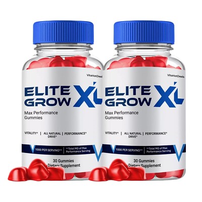 2-Pack Elite Grow XL Gummies for Men   Elite Grow Male Gummies - 120 Gummies