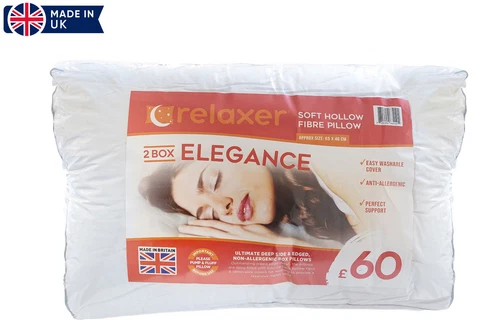 Elegance Luxury Memory Foam Pillow Breathable Holllow Fiber Filled Piped Edge - Picture 1 of 6
