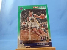 Jordan Poole Hoops Premium Stock 2019-20 RC Rookie #223 Green Prizm