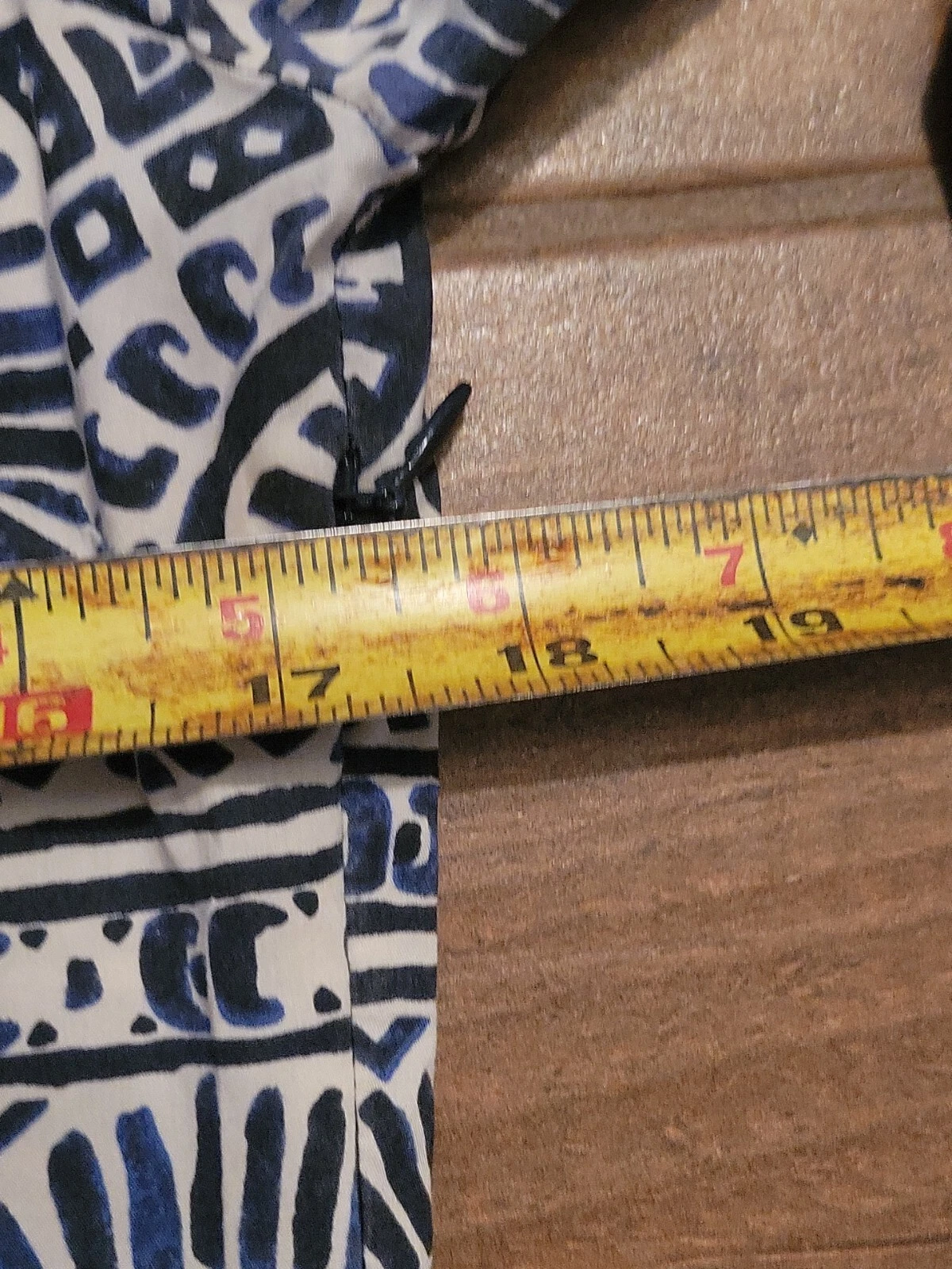 Tunica da spiaggia Tory Burch Midi da donna blu e bianca taglia 4 motivo floreale azteco