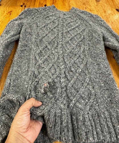 Crewcuts cardigan grey size 14 Wool blend *Holes - Picture 5 of 12